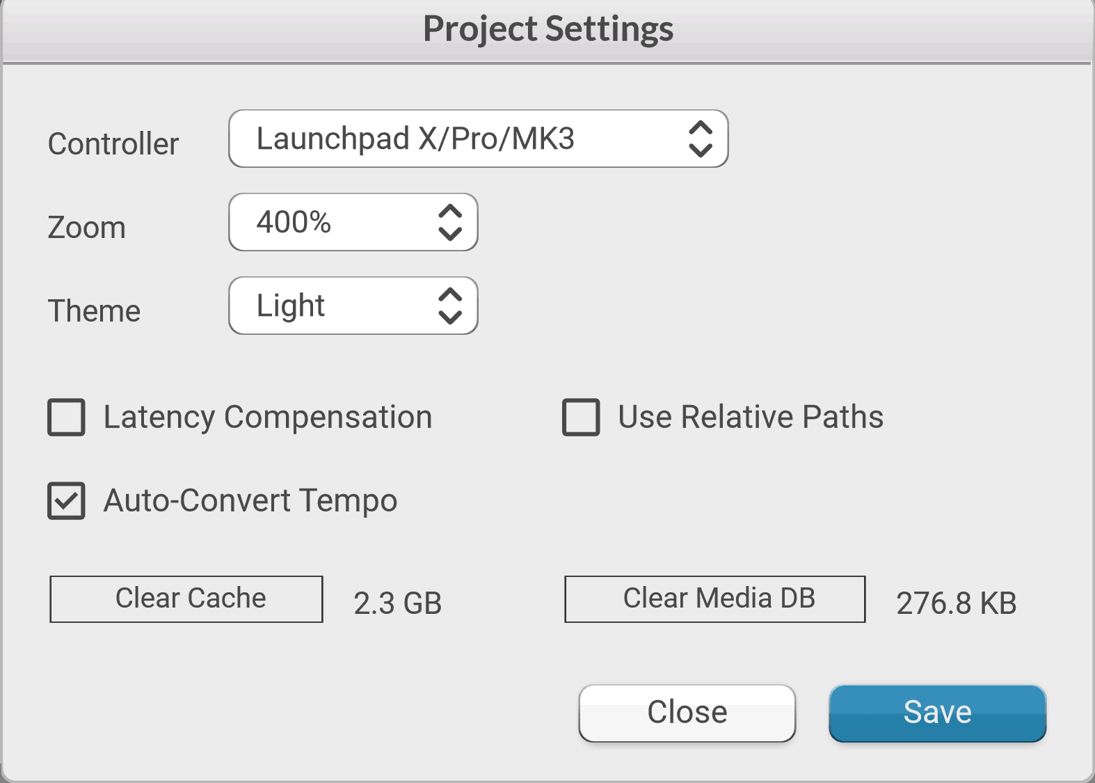Project Settings